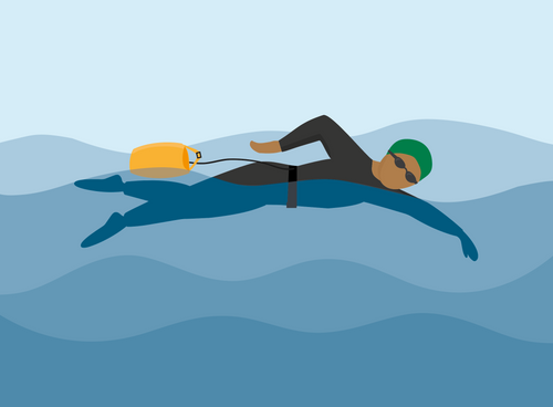 Black Swimmer Card